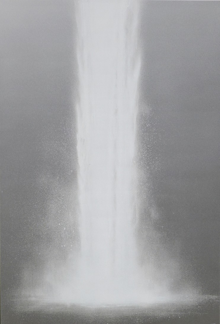 千住博の絵画作品　タイトルは、Metalfall #7